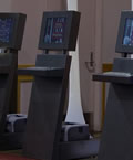 Photo of multiple kiosks at event